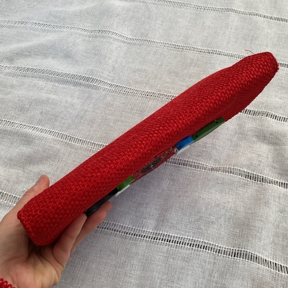 American Vintage red woven clutch. - Picture 10 of 11